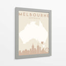 Melbourne - Mapas del corazón de la ciudad 50 - Emiliano Deificus | Cuadro decorativo de Canvas Lab