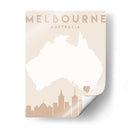 Melbourne - Mapas del corazón de la ciudad 50 - Emiliano Deificus | Cuadro decorativo de Canvas Lab