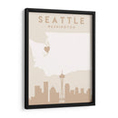 Seattle - Mapas del corazón de la ciudad 78 - Emiliano Deificus | Cuadro decorativo de Canvas Lab