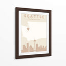 Seattle - Mapas del corazón de la ciudad 78 - Emiliano Deificus | Cuadro decorativo de Canvas Lab