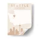 Seattle - Mapas del corazón de la ciudad 78 - Emiliano Deificus | Cuadro decorativo de Canvas Lab