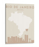 Rio de Janeiro - Mapas del corazón de la ciudad 71 - Emiliano Deificus | Cuadro decorativo de Canvas Lab