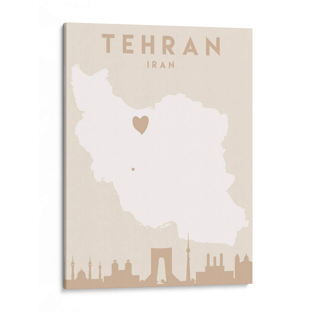 Tehran - Mapas del corazón de la ciudad 86 - Emiliano Deificus | Cuadro decorativo de Canvas Lab