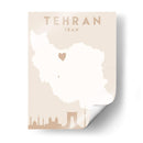 Tehran - Mapas del corazón de la ciudad 86 - Emiliano Deificus | Cuadro decorativo de Canvas Lab