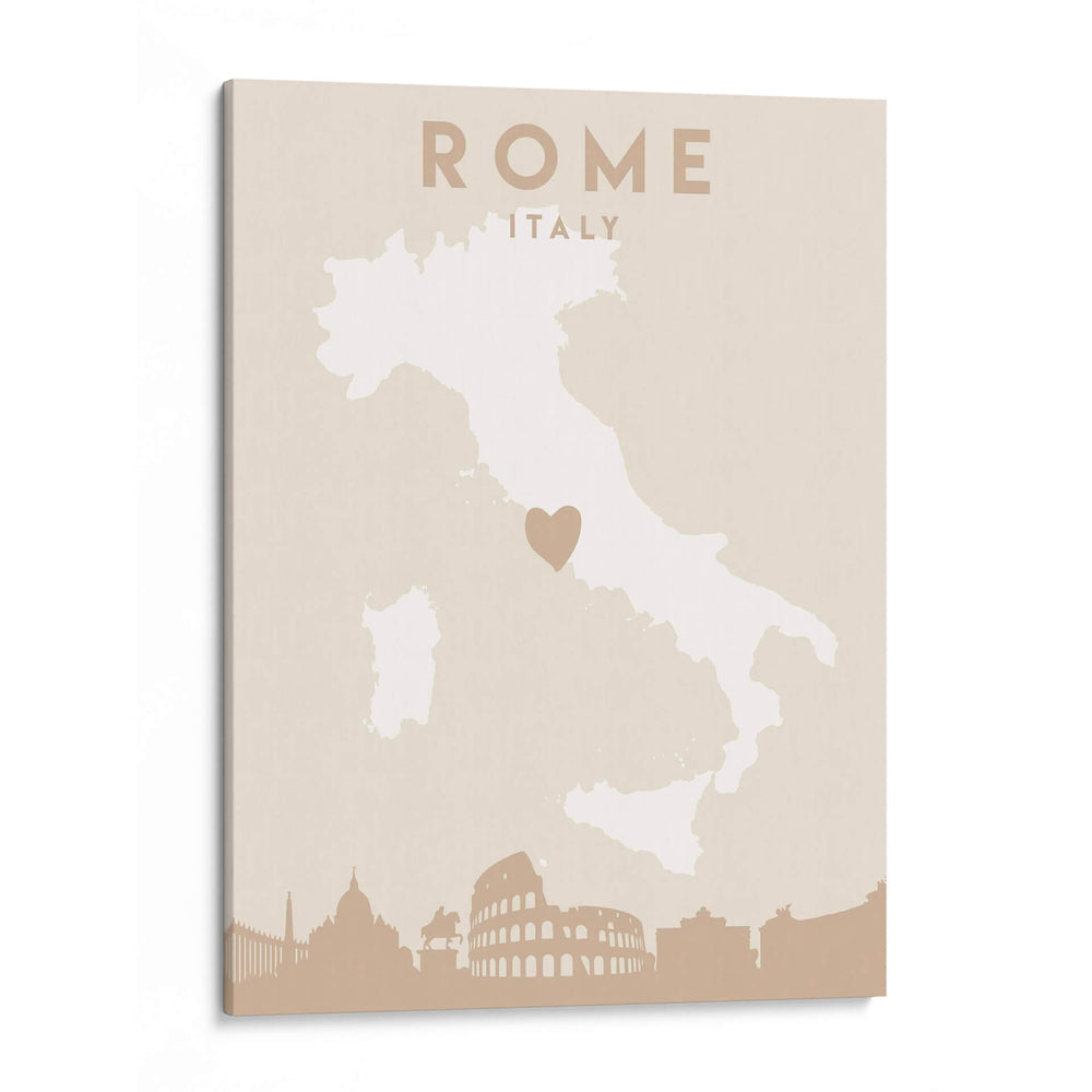 Roma - Mapas del corazón de la ciudad 72 - Emiliano Deificus | Cuadro decorativo de Canvas Lab