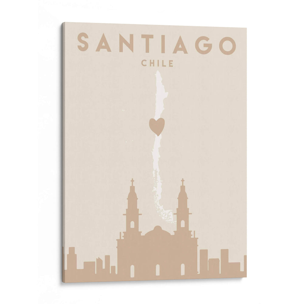 Santiago - Mapas del corazón de la ciudad 76 - Emiliano Deificus | Cuadro decorativo de Canvas Lab