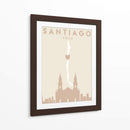 Santiago - Mapas del corazón de la ciudad 76 - Emiliano Deificus | Cuadro decorativo de Canvas Lab