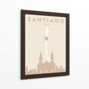 Santiago - Mapas del corazón de la ciudad 76 - Emiliano Deificus | Cuadro decorativo de Canvas Lab