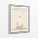 Santiago - Mapas del corazón de la ciudad 76 - Emiliano Deificus | Cuadro decorativo de Canvas Lab
