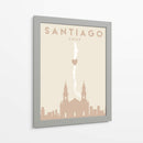 Santiago - Mapas del corazón de la ciudad 76 - Emiliano Deificus | Cuadro decorativo de Canvas Lab