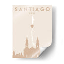Santiago - Mapas del corazón de la ciudad 76 - Emiliano Deificus | Cuadro decorativo de Canvas Lab