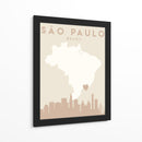Sao Paulo - Mapas del corazón de la ciudad 77 - Emiliano Deificus | Cuadro decorativo de Canvas Lab