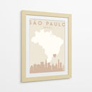 Sao Paulo - Mapas del corazón de la ciudad 77 - Emiliano Deificus | Cuadro decorativo de Canvas Lab