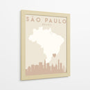 Sao Paulo - Mapas del corazón de la ciudad 77 - Emiliano Deificus | Cuadro decorativo de Canvas Lab