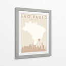 Sao Paulo - Mapas del corazón de la ciudad 77 - Emiliano Deificus | Cuadro decorativo de Canvas Lab