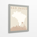 Sao Paulo - Mapas del corazón de la ciudad 77 - Emiliano Deificus | Cuadro decorativo de Canvas Lab