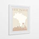 Sao Paulo - Mapas del corazón de la ciudad 77 - Emiliano Deificus | Cuadro decorativo de Canvas Lab