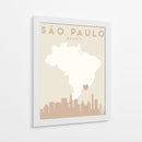 Sao Paulo - Mapas del corazón de la ciudad 77 - Emiliano Deificus | Cuadro decorativo de Canvas Lab