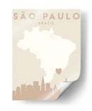 Sao Paulo - Mapas del corazón de la ciudad 77 - Emiliano Deificus | Cuadro decorativo de Canvas Lab