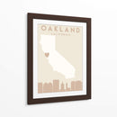 Oakland - Mapas del corazón de la ciudad 62 - Emiliano Deificus | Cuadro decorativo de Canvas Lab