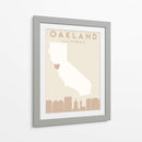 Oakland - Mapas del corazón de la ciudad 62 - Emiliano Deificus | Cuadro decorativo de Canvas Lab