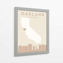 Oakland - Mapas del corazón de la ciudad 62 - Emiliano Deificus | Cuadro decorativo de Canvas Lab