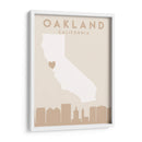 Oakland - Mapas del corazón de la ciudad 62 - Emiliano Deificus | Cuadro decorativo de Canvas Lab