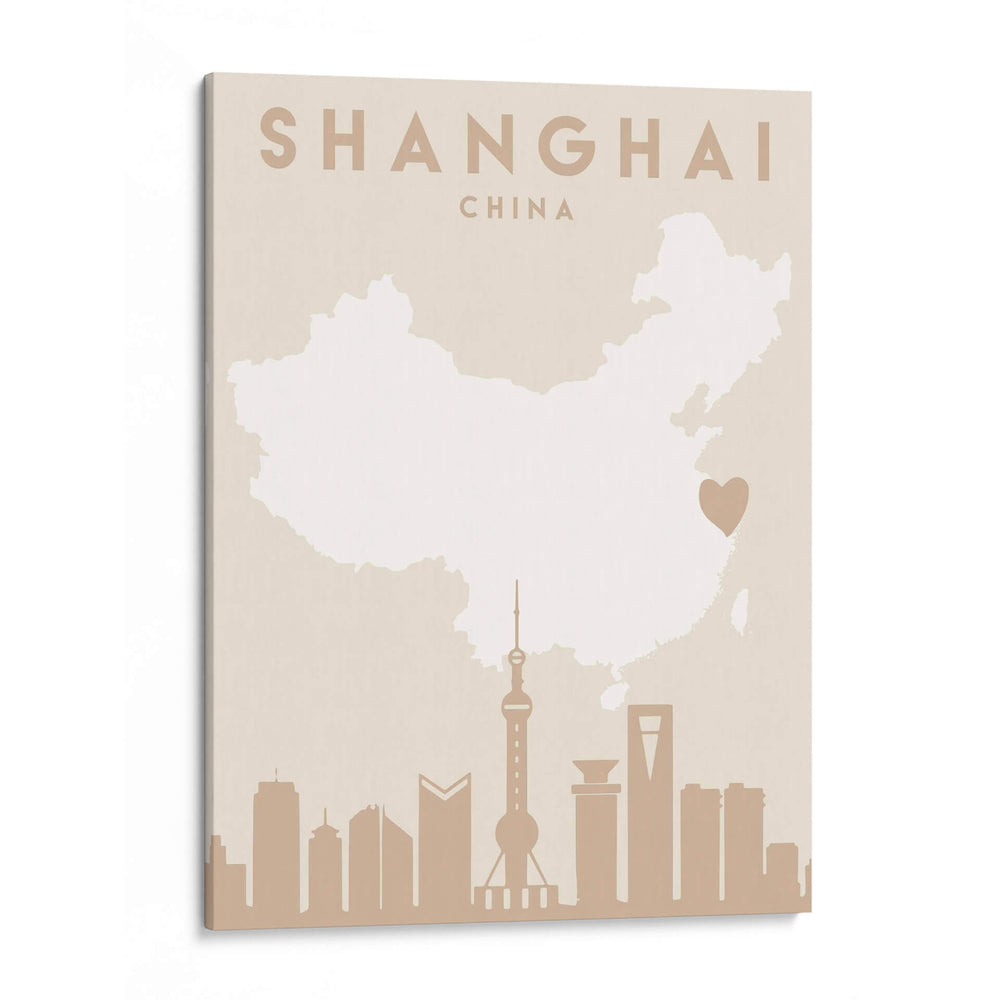 Shanghai - Mapas del corazón de la ciudad 80 - Emiliano Deificus | Cuadro decorativo de Canvas Lab
