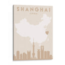 Shanghai - Mapas del corazón de la ciudad 80 - Emiliano Deificus | Cuadro decorativo de Canvas Lab