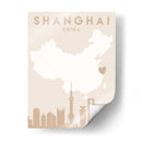 Shanghai - Mapas del corazón de la ciudad 80 - Emiliano Deificus | Cuadro decorativo de Canvas Lab