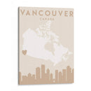 Vancouver - Mapas del corazón de la ciudad 90 - Emiliano Deificus | Cuadro decorativo de Canvas Lab