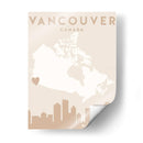 Vancouver - Mapas del corazón de la ciudad 90 - Emiliano Deificus | Cuadro decorativo de Canvas Lab