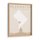 Washington DC - Mapas del corazón de la ciudad 93 - Emiliano Deificus | Cuadro decorativo de Canvas Lab