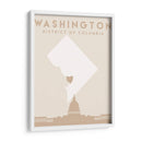 Washington DC - Mapas del corazón de la ciudad 93 - Emiliano Deificus | Cuadro decorativo de Canvas Lab