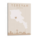 Yerevan - Mapas del corazón de la ciudad 94 - Emiliano Deificus | Cuadro decorativo de Canvas Lab