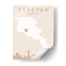 Yerevan - Mapas del corazón de la ciudad 94 - Emiliano Deificus | Cuadro decorativo de Canvas Lab