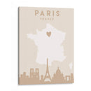 Paris - Mapas del corazón de la ciudad 64 - Emiliano Deificus | Cuadro decorativo de Canvas Lab