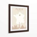 Paris - Mapas del corazón de la ciudad 64 - Emiliano Deificus | Cuadro decorativo de Canvas Lab