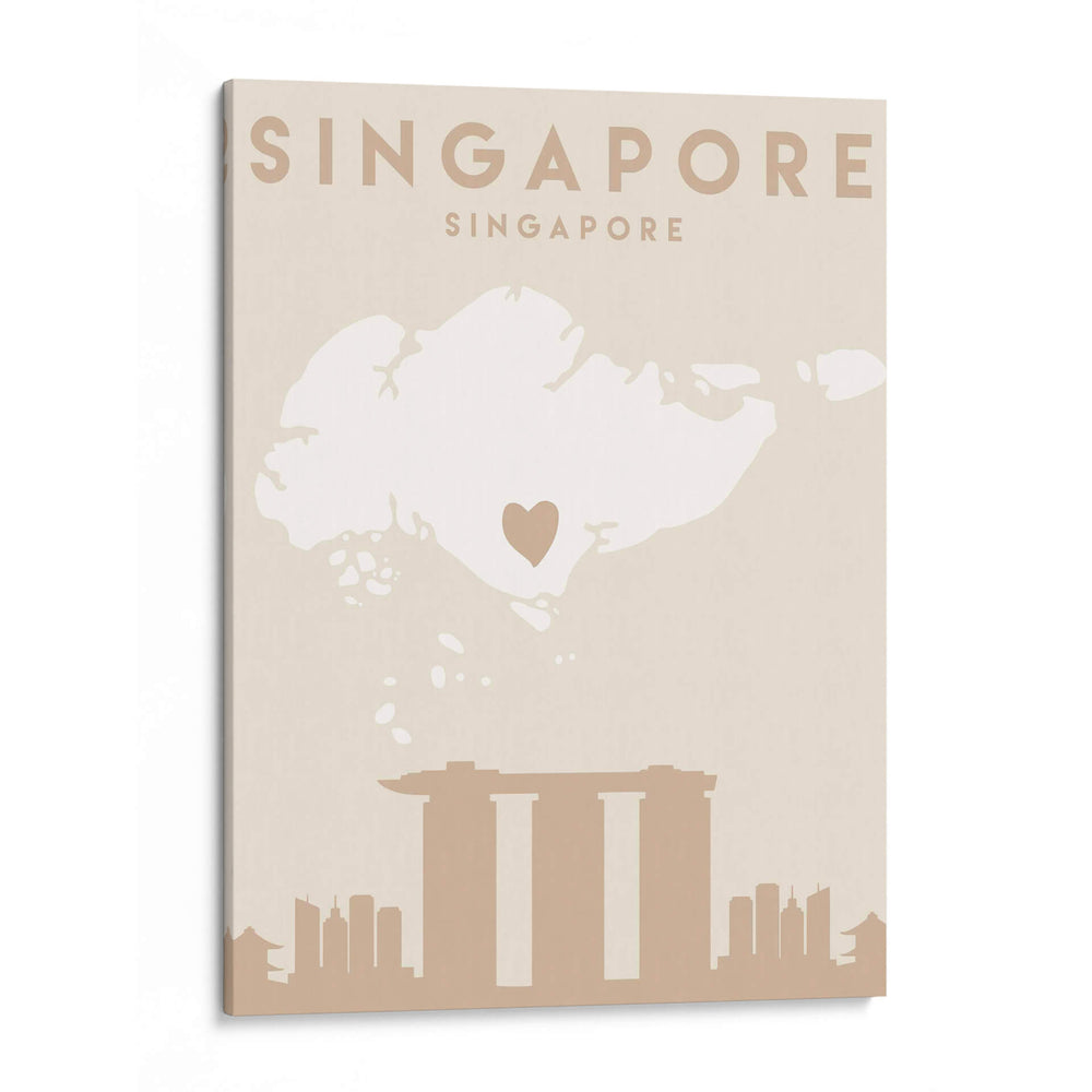 Singapur - Mapas del corazón de la ciudad 81 - Emiliano Deificus | Cuadro decorativo de Canvas Lab