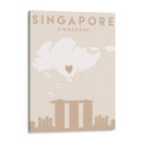Singapur - Mapas del corazón de la ciudad 81 - Emiliano Deificus | Cuadro decorativo de Canvas Lab