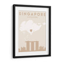 Singapur - Mapas del corazón de la ciudad 81 - Emiliano Deificus | Cuadro decorativo de Canvas Lab
