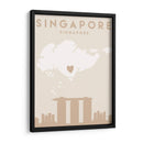 Singapur - Mapas del corazón de la ciudad 81 - Emiliano Deificus | Cuadro decorativo de Canvas Lab