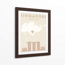 Singapur - Mapas del corazón de la ciudad 81 - Emiliano Deificus | Cuadro decorativo de Canvas Lab