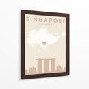 Singapur - Mapas del corazón de la ciudad 81 - Emiliano Deificus | Cuadro decorativo de Canvas Lab