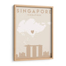 Singapur - Mapas del corazón de la ciudad 81 - Emiliano Deificus | Cuadro decorativo de Canvas Lab