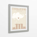 Singapur - Mapas del corazón de la ciudad 81 - Emiliano Deificus | Cuadro decorativo de Canvas Lab