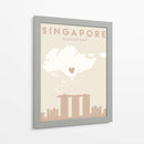 Singapur - Mapas del corazón de la ciudad 81 - Emiliano Deificus | Cuadro decorativo de Canvas Lab