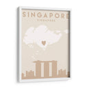 Singapur - Mapas del corazón de la ciudad 81 - Emiliano Deificus | Cuadro decorativo de Canvas Lab