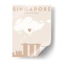 Singapur - Mapas del corazón de la ciudad 81 - Emiliano Deificus | Cuadro decorativo de Canvas Lab