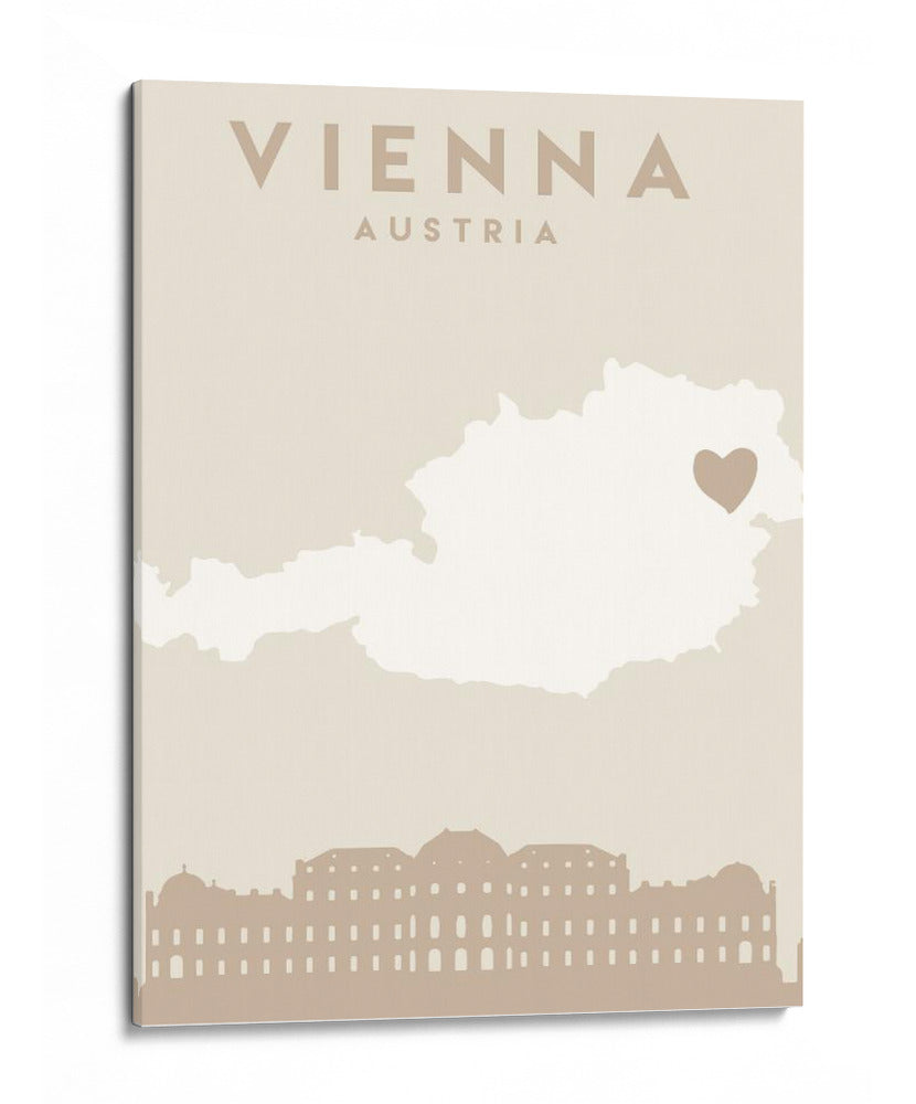 Vienna - Mapas del corazón de la ciudad 92 - Emiliano Deificus | Cuadro decorativo de Canvas Lab